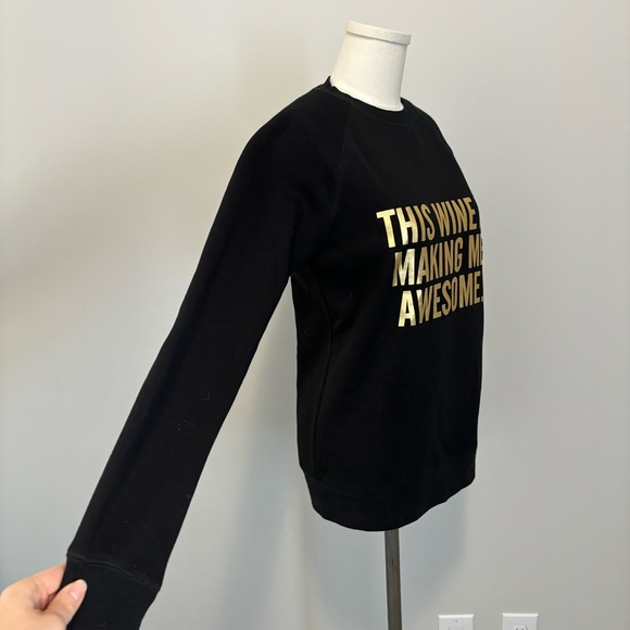 Brunette The Label This Wine Is Making Me Awesome Core Crew Neck Sweatshirt XS/S - Picture 6 of 15